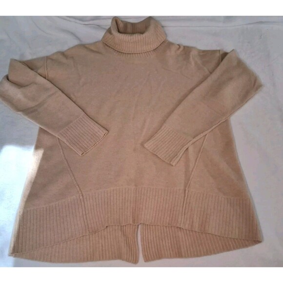 Brochu Walker Reverse Seam Long Sleeve Turtleneck Sweater Merino Angora Size L - Picture 7 of 12